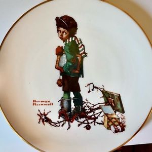 Norman Rockwell 1978 Gotham Christmas Plate “End Of Christmas”